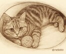あなたの大切な猫ちゃんをイラストにします サンプルのように繊細なタッチでお描きします。商用利用◎ イメージ1