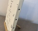 命名書★キャンパス生地♪オシャレに飾れます SM号サイズ/モノクロフラワーデザイン イメージ4