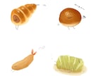 食べ物のイラスト描きます チラシやブログに使用可◎他とは違うイラストを使用したい方に イメージ3