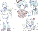 キャラデザを担当します 【キャラクターデザイン】修正無制限／追加料金あり(清書) イメージ1