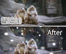 3枚１０００円！レタッチ、合成格安で画像編集します マンガ風、白抜き、雪景色も対応できます。 イメージ2