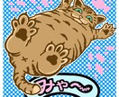 ペットの似顔絵48ミリシール作成承ります 他所んちの犬猫シール(48ミリサイズオマケシール風) イメージ2