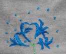刺繍します オリジナルのイラスト等を手刺繍で彩りを イメージ6