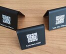 QRで簡単アクセス！メニュー＆Wi-Fi　作ります スマホで簡単スキャン 5枚セット！おしゃれなスタンドデザイン イメージ1