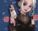 レトロおしゃれなガールズイラスト制作致します あなただけの可愛いGIRLsお描きします♡ イメージ2