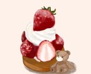 商用利用ok！絵本のような動物、スイーツ描きます ぴでがふんわりとした雰囲気のイラスト描きます！ イメージ4