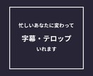 動画に字幕・テロップ入れます 時間がないあなたのために素早く丁寧に イメージ1