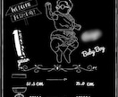 線画バースデーボード作ります 誕生日のお祝いに、線画イラストと成長の証を記録します。 イメージ2