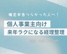 確定申告後｜来年ラクになる経理の整理サポートします 「今年しんどかった…」を来年ラクに変えましょう！ イメージ1