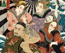 浮世絵風のかっこいい絵を描きます 和風で粋なイラストで様々なデザインに対応します イメージ2