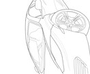 クルマのイラスト線画描きます クルマのタイヤや細かい部分を再現しています。 イメージ4