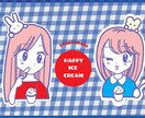 90年代少女漫画風ウェルカムボード描きます 90年代少女漫画風ウェルカムボード、カップルイラスト イメージ7