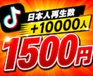 TikTok日本人再生回数+1,0000増やします ⭐️様々なSNSと要望に対応しております⭐️ イメージ1