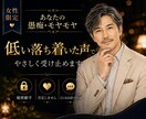 女性限定◆疲れた心を優しく低音ボイスで癒します ★秘密厳守★日常の愚痴や悩み、どんなことでもお話し下さい イメージ1