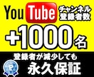 Youtubeチャンネル登録者1000名追加します 永久保証付きで安心！収益化の最低条件をまずはクリア！ イメージ1