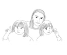 お子様やご家族の似顔絵イラストを作成します SNSアイコンや記念日のプレゼントにおすすめ イメージ1