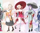 女性キャラのオリジナル立ち絵を制作いたします Live2Dパーツ分け・三面図制作も対応できます！ イメージ4