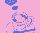 ポップでカラフルなイラスト描きます 線画、パステル、カラフル、植物、カフェ、人物 イメージ5