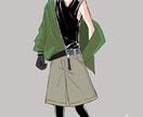 簡単なイラスト描きます ベタ塗りのシンプルな全身立ち絵描きます イメージ2