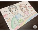 似顔絵描きます ペンと色鉛筆で優しい雰囲気の似顔絵描きます！記念日、カップル イメージ2