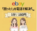 eBayの「困った！」を電話で解決します 出品・設定・リサーチ・購入者対応など、何でも気軽に相談OK イメージ1
