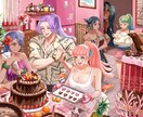キャラクターイラストをお描きします サムネやアイコン､プレゼント用にお使いいただけます。 イメージ4