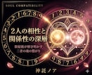 数秘術で読む｜ 2人の相性と関係性の深層を観ます ライフパスナンバーで2人が出会った意味と未来を鑑定 イメージ1