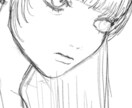 女の子のモノクロイラスト描きます ダークな雰囲気が得意ですアイコンやジャケ写真等お使いください イメージ2