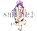 七頭身キャラを描きます あなたの描きかけの絵も私流に仕上げます！ イメージ3