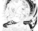 挿絵など！幻想的なモノクロイラスト描きます 幻想的で夢のようなイラストを描きます イメージ1