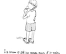 シンプルなモノクロイラスト描きます 表情はシンプルに描き、仕草・余白などを大切に仕上げます。 イメージ3