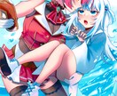 キャライラストを厚塗りメインで制作します イラコン受賞歴がありのイラストレーターが制作 イメージ3