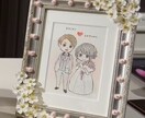 結婚式・カップル記念用イラスト描きます 加工等OK！ウェルカムボードなどに使える似顔絵イラスト イメージ1