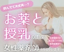 授乳中に服用するお薬の不安を解消します 経験豊富なママ薬剤師が、海外文献もふまえて調査・回答します イメージ1