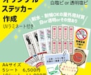 お持ちのデザインを入稿するだけでシールが作れます マルチデータ配置可能のA4サイズ5シートが6,500円 イメージ1