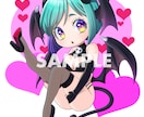 ちびキャラサキュバスちゃんのイラスト販売します 可愛いサキュバスちゃんの全身イラストとアイコンです イメージ1
