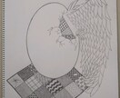 あなたのイメージからイラスト描きます モノクロだけどちょっと気になる絵です イメージ4