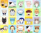 SNSアイコンや投稿オススメ！かわいい動物描きます 人気のポーズ違い✨X、インスタグラム、ブログ、YouTube イメージ2
