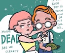 海外風で個性的な可愛いイラスト作成します 友人•恋人•家族など大切な人へのギフトなどに！ イメージ6