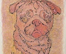 ペットの似顔絵を個性的に描きます 色鉛筆と黒インクを使用したアート作品 イメージ6