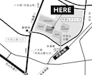 シンプルで伝わる◇印刷に強いモノクロ地図作成します 名刺・チラシ・ショップカード対応◇全国対応｜オンライン完結 イメージ2