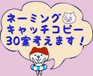 伝わる！心に残る！発想を30案以上！お届けします ネーミングorキャッチコピーを30案以上惜しみなく提供します イメージ1