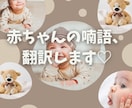 赤ちゃんの喃語、翻訳します 我が子がどんなお話をしてくれてるのか、気になりませんか？♡ イメージ1