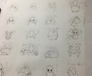 ラフ画からLINEスタンプ作成します 下書きをデジタルへと変換します。 イメージ2