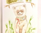 あなたの大事なペットの似顔絵、描きます 水彩色鉛筆であったか優しく仕上げます。 イメージ3