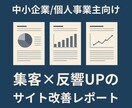 集客×反響UPのサイト改善レポートを作成します 【中小企業/個人事業主向け】成果を出すための改善施策を提案 イメージ1