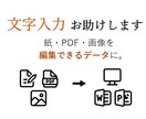 紙・PDF・画像の文字入力、お助けします 文字をデータ化して、編集しやすい形に整えます イメージ1