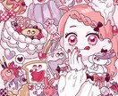 ポップでキラキラしたイラストを制作します イメージをいただいてイラストお描きします イメージ2