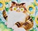 デフォルメされたかわいい猫ちゃんのイラスト描きます プレンゼント、記念、思い出の保管に喜ばれています イメージ3