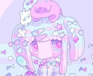 SNSアイコンをお描きいたします ゆめかわいいぴんくりぼんおんなのこ イメージ1
